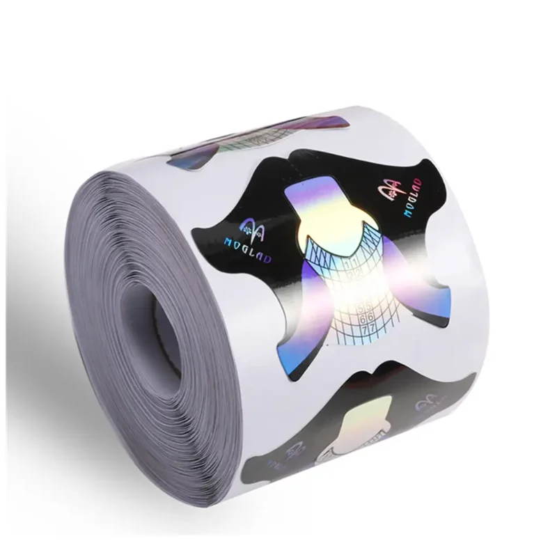Pochoir d'extension de papier pour ongles, 100 pièces, support d'autocollants pour Gel acrylique, constructeur de pointes françaises, outil d'art pour faux ongles