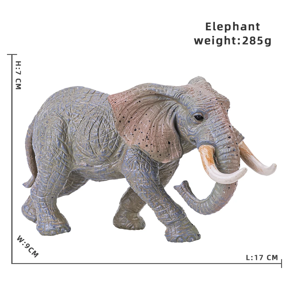 Solide Simulation Wild Zoo Tier Löwe Schnee Leopard Nashorn Bär Modell Action-figuren Elefant Tiger Spielzeug für Kinder – Detail 11