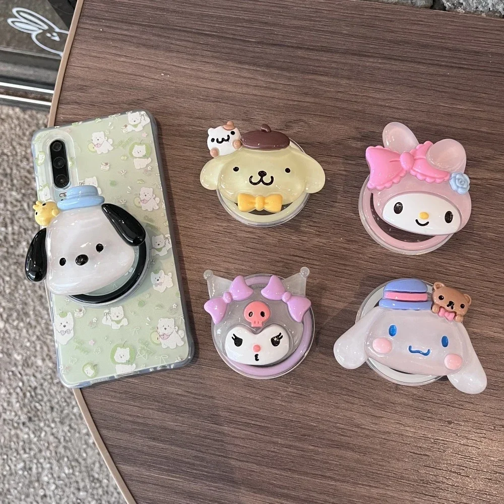 

Sanrio Kuromi Melody Pochacco светящаяся подставка для Magsafe магнитная подставка для телефона Griptok для iPhone складной держатель для беспроводной зарядки