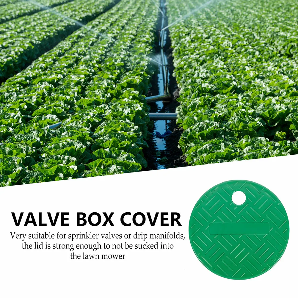 4Pcs Round Design Sprinkler Valve Box Cover Lid Lightweight Strong Bearing Capacity Irrigation Control Valve Cover for Outdoor