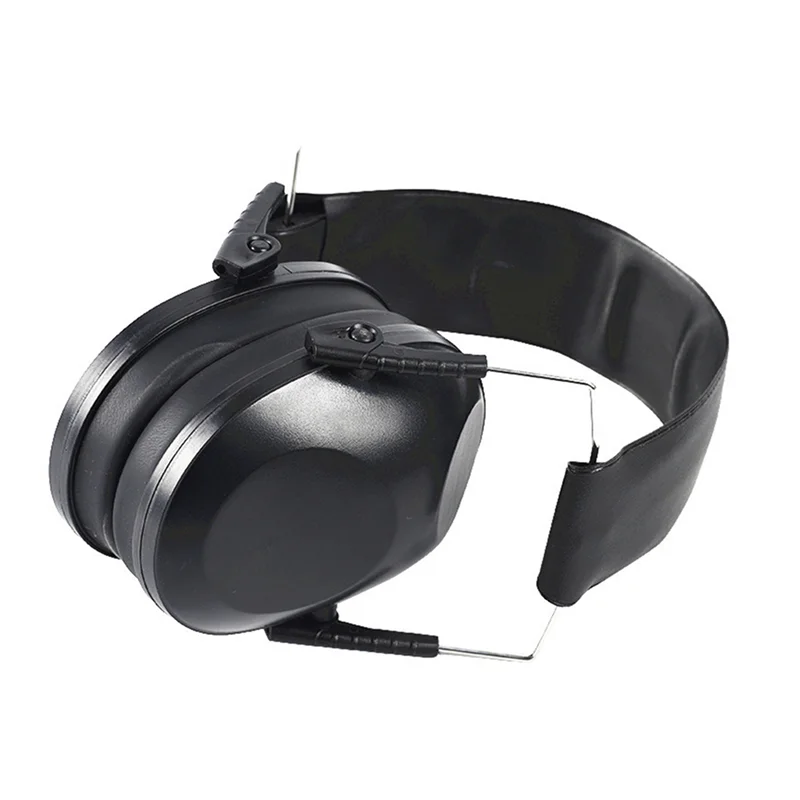 【BRILLIANT 】4X أغطية أذن بخاصية إلغاء الضوضاء للأطفال والكبار - أغطية أذن لاسلكية قابلة للتعديل لحماية السمع في مكان العمل باللون الأسود