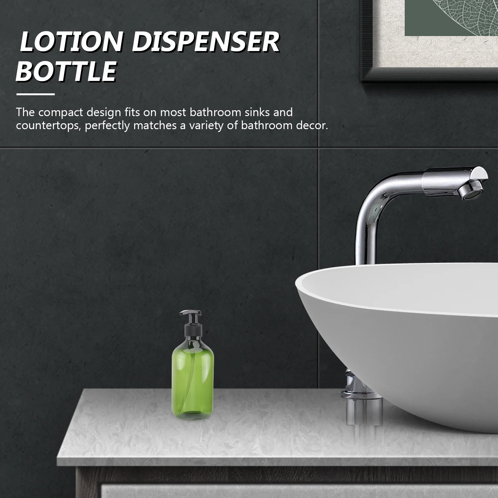 

5Pcs 500ml Plastic Emulsion Bottles Reusable Travel Subpackaging Easy Use Dark Green Empty Bottles Subpackaging Bottle