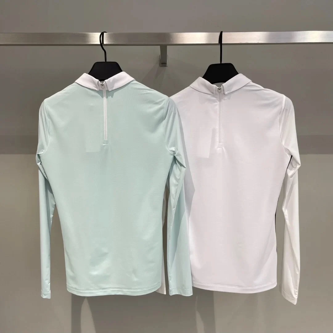 Autumn New Ladies Golf Ice Silk Long Sleeve Shirts Slim Fit Versatile Soft Lightweight Women Golf Sport Apparel