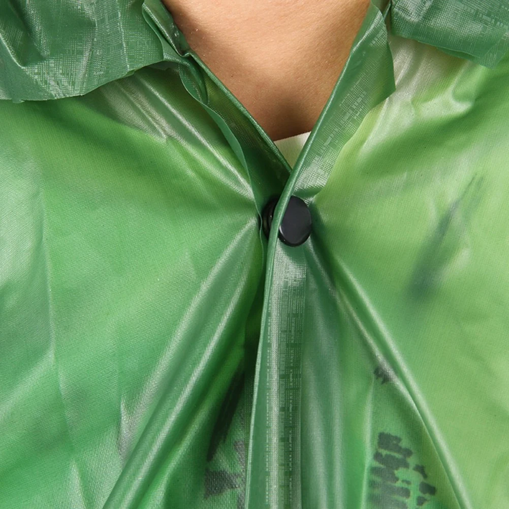 

Army Green Adult Raincoat Hooded Waterproof Eva Reusable Rain Poncho Portable Camping Hiking Outdoor Activities