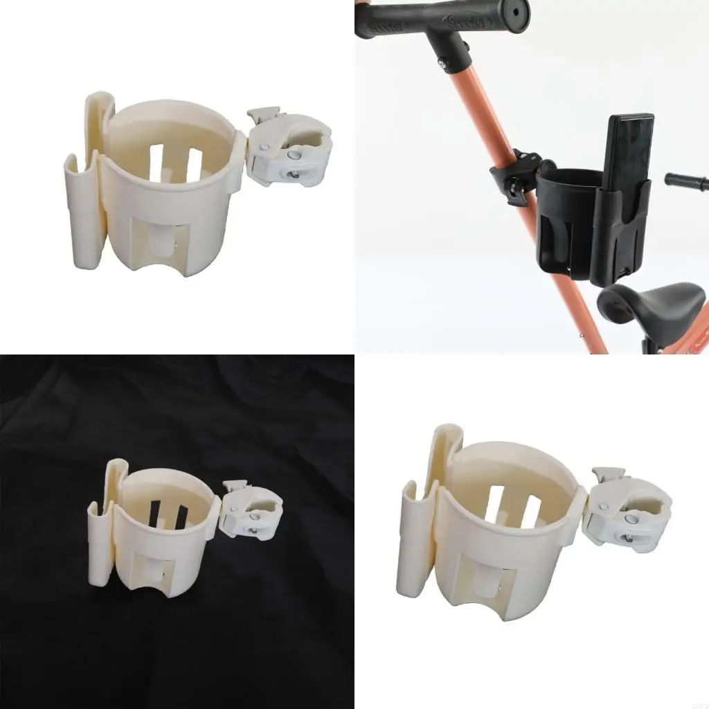 

Multifunction Strollers Cup and Phone Holder Quick Setups Design Lightweight Plastic Compatible for Most Pushchairs