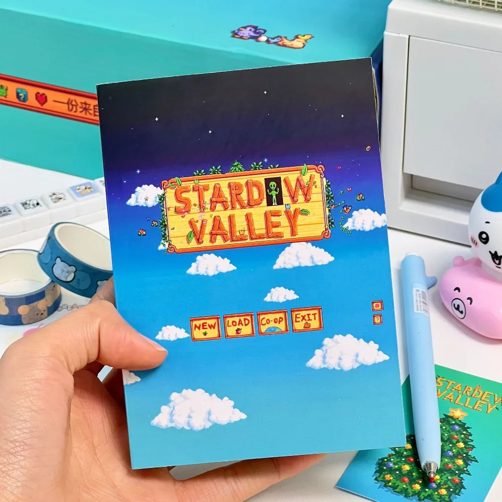 Stardew Valley-libro de pegatinas troqueladas estilo píxel, diario artesanal, Material de decoración divertido, bonito, encantador, creativo, único