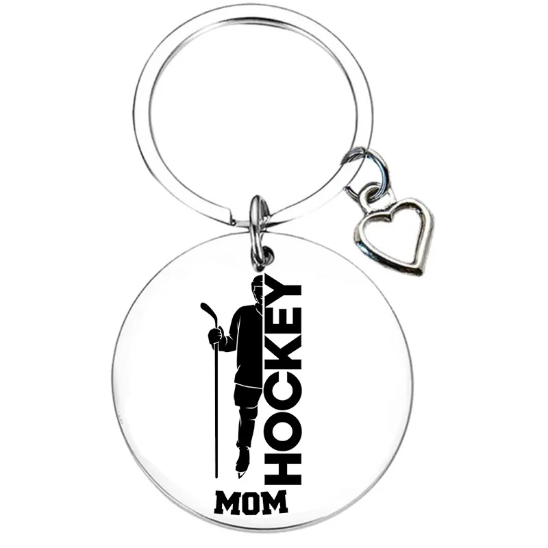 New Hockey Mom Gifts Keychain Pendant Mother Daughter Gifts Key Chains Hockey Players Gifts