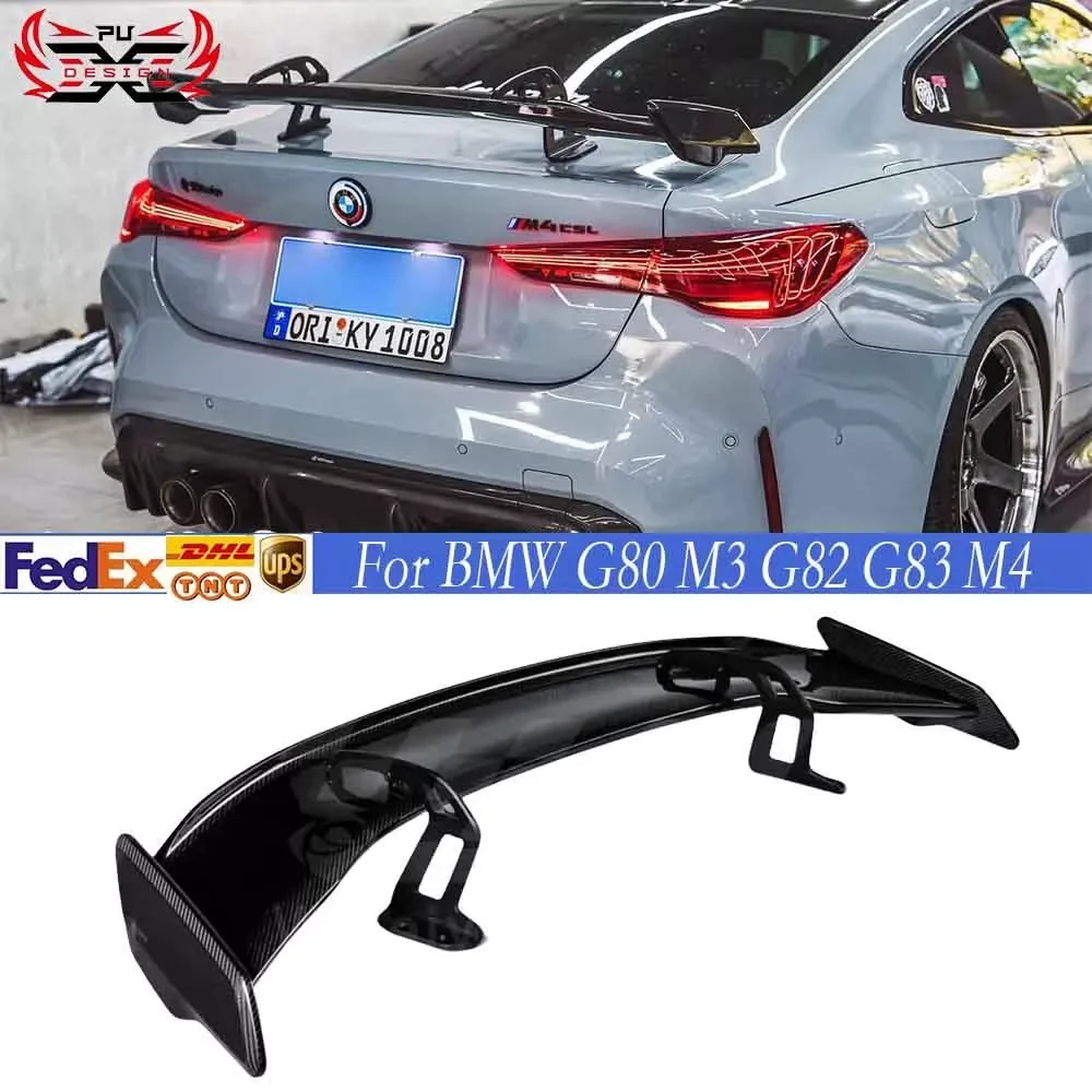 

Задняя крышка багажника из сухого углеродного волокна, спойлер с высоким крылом, стиль AK, подходит для BMW G80 M3 G82 M4