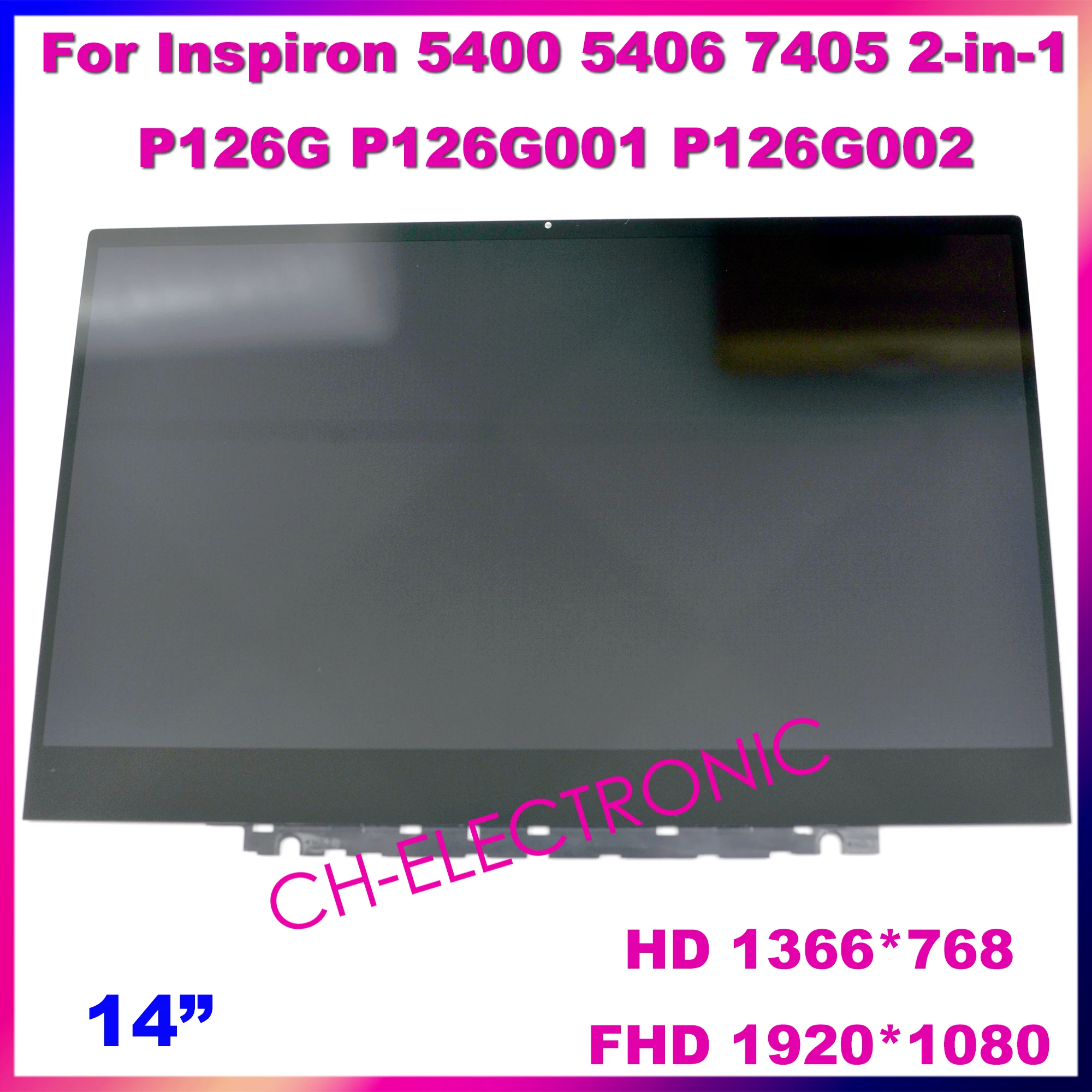 

14'' For Dell Inspiron 5400 5406 7405 2-in-1 P126G P126G001 P126G002 Laptop Display LCD Touch Screen Replacement Assembly