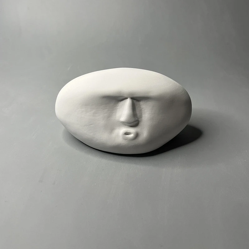 Abstract Facial Expression Sculpture Creative Gift Plaster Decoration Living Room Decoration Tabletop Ornament