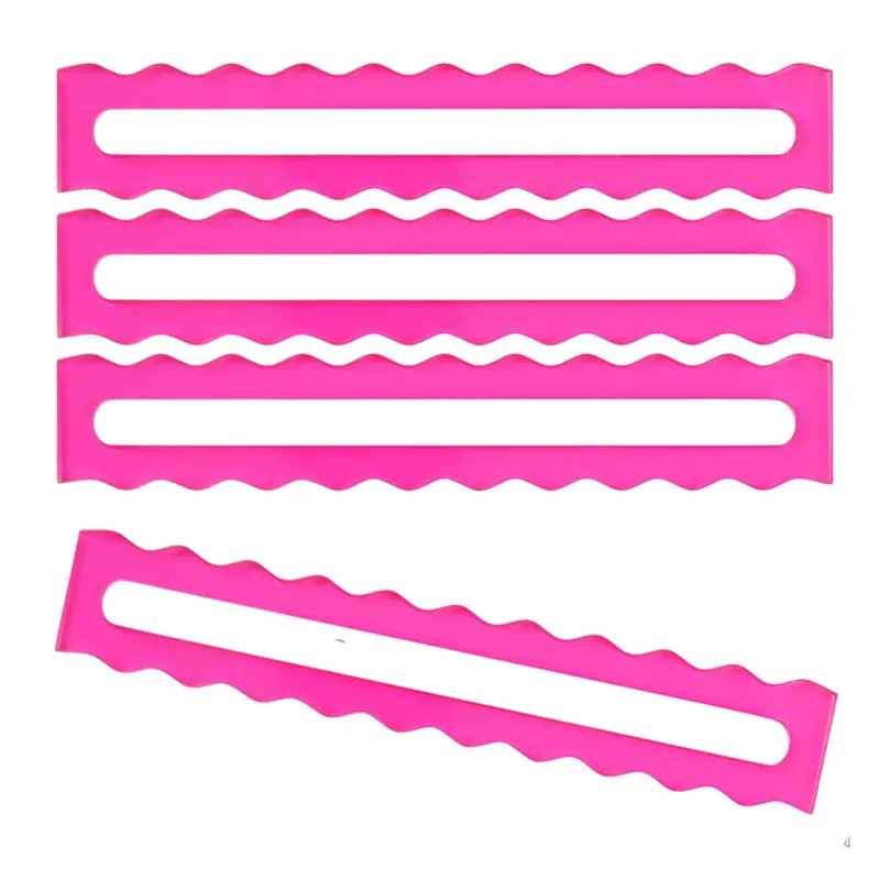 【SPECIAL】Mahjong Guide Line Finder 4-Pack Acrylic Bright Scalloped Mahjong Rules Helper For Beginners, Mah-Jongg Rules Reader,Ma
