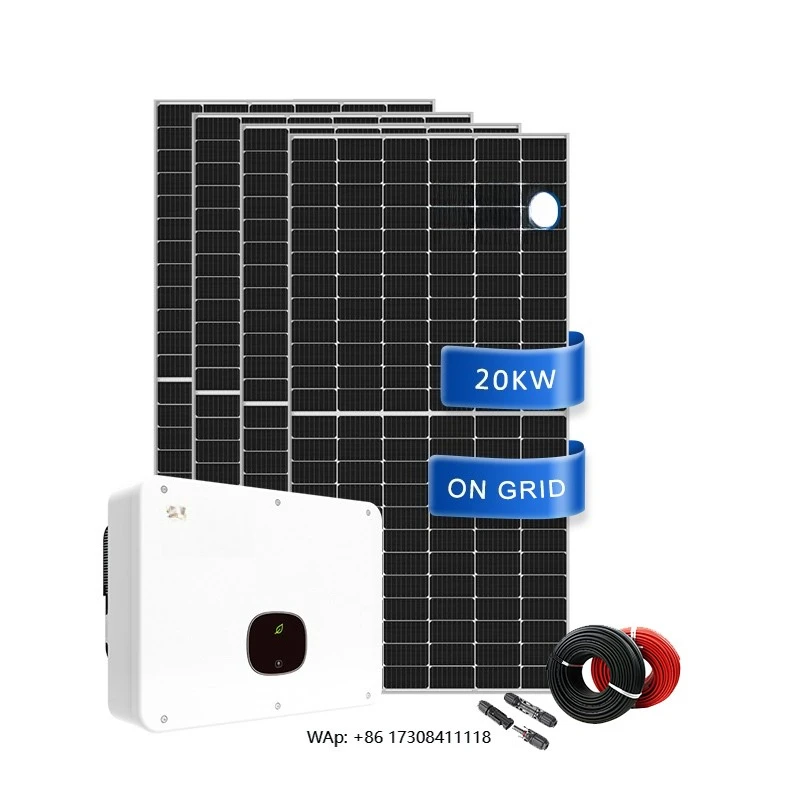 PV2 Solar Panel Set Flat Roof 20Kw Solar System Grid Tie 20Kw Solar Power System