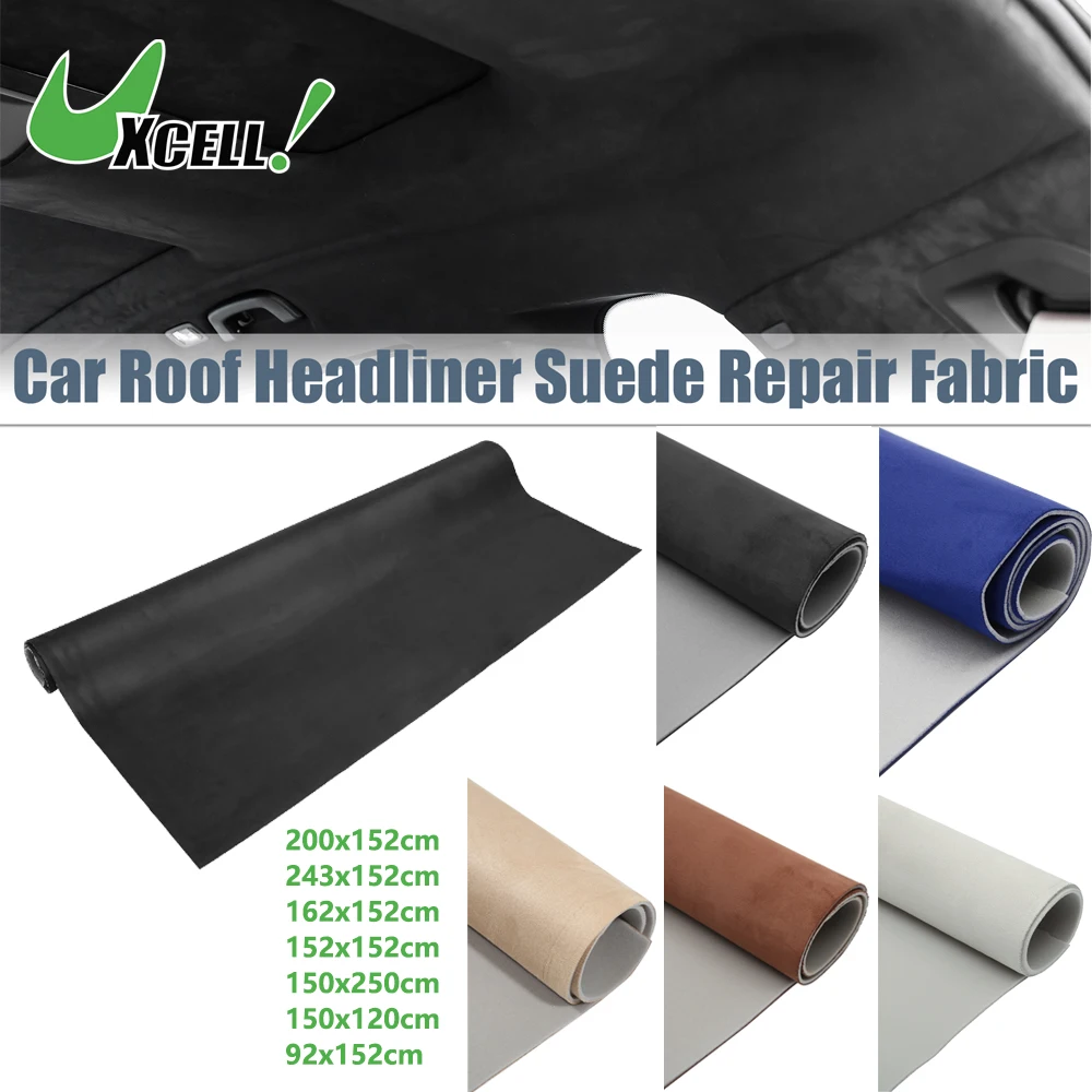 

UXCELL Suede Headliner Fabric Foam Backed for Car Truck Interior Trim Protect Aging Broken Faded DIY Replacement 200x152cm