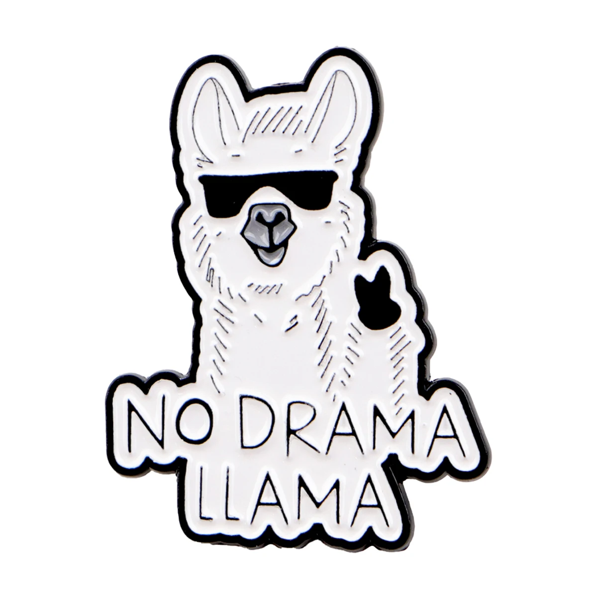 Broche en émail alpaga mignonne, citations amusantes, broches de revers, Badge sur sac à dos, accessoires pour vêtements, bijoux animaux, cadeaux