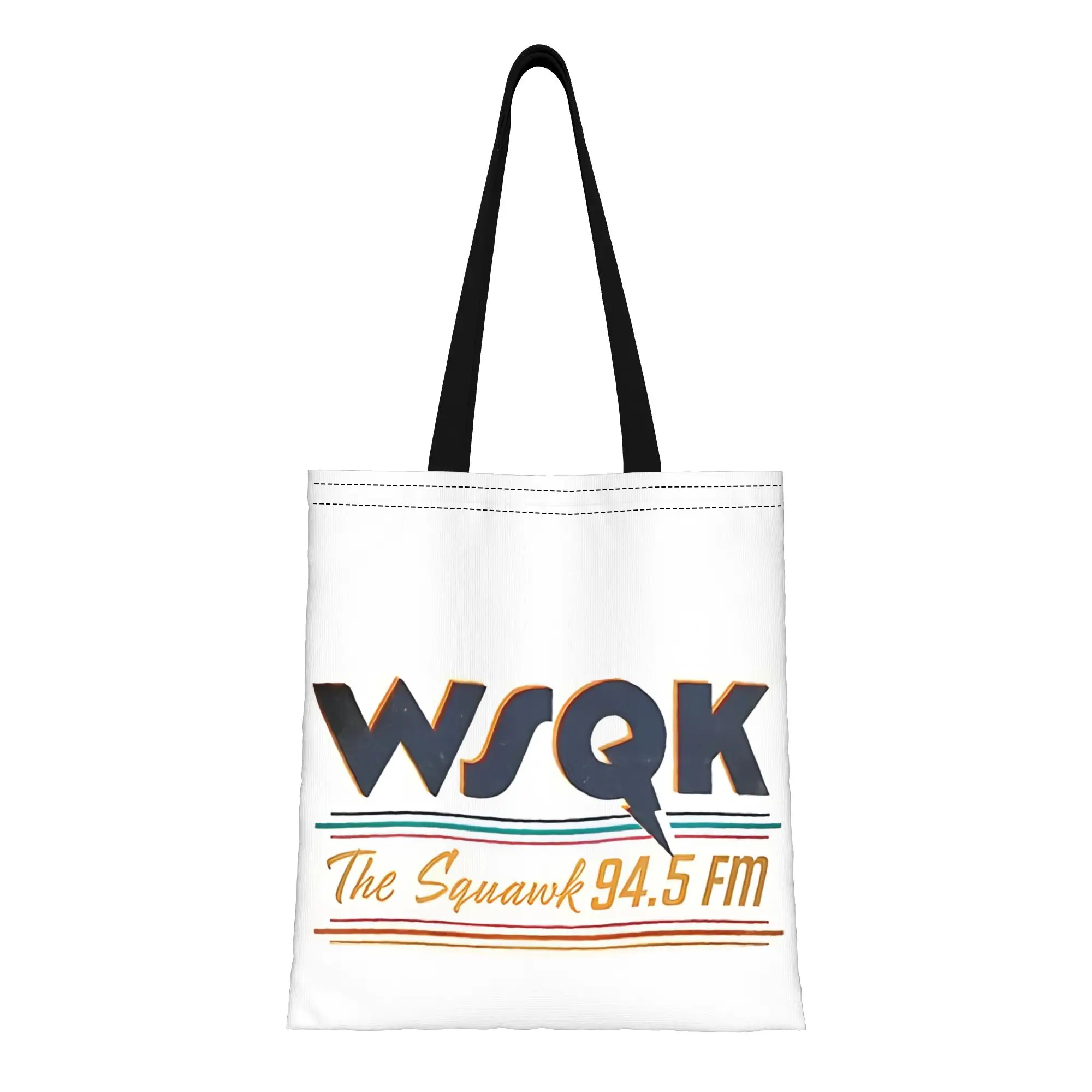 

WSQK The Squawk WSQK Canvas Tote Bag Perfect for Travel Women's Top-Handle Bags