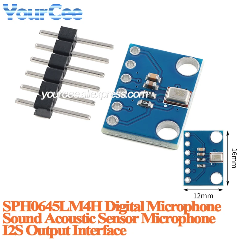 1 stks SPH0645 I2S MEMS Microfoon Breakout Sensor Board Module SPH0645LM4H DC 1.6-3.6 V 1 stks SPH0645 I2S MEMS Microfoon Breakout Sensor Board Module SPH0645LM4H DC 1.6-3.6 V
