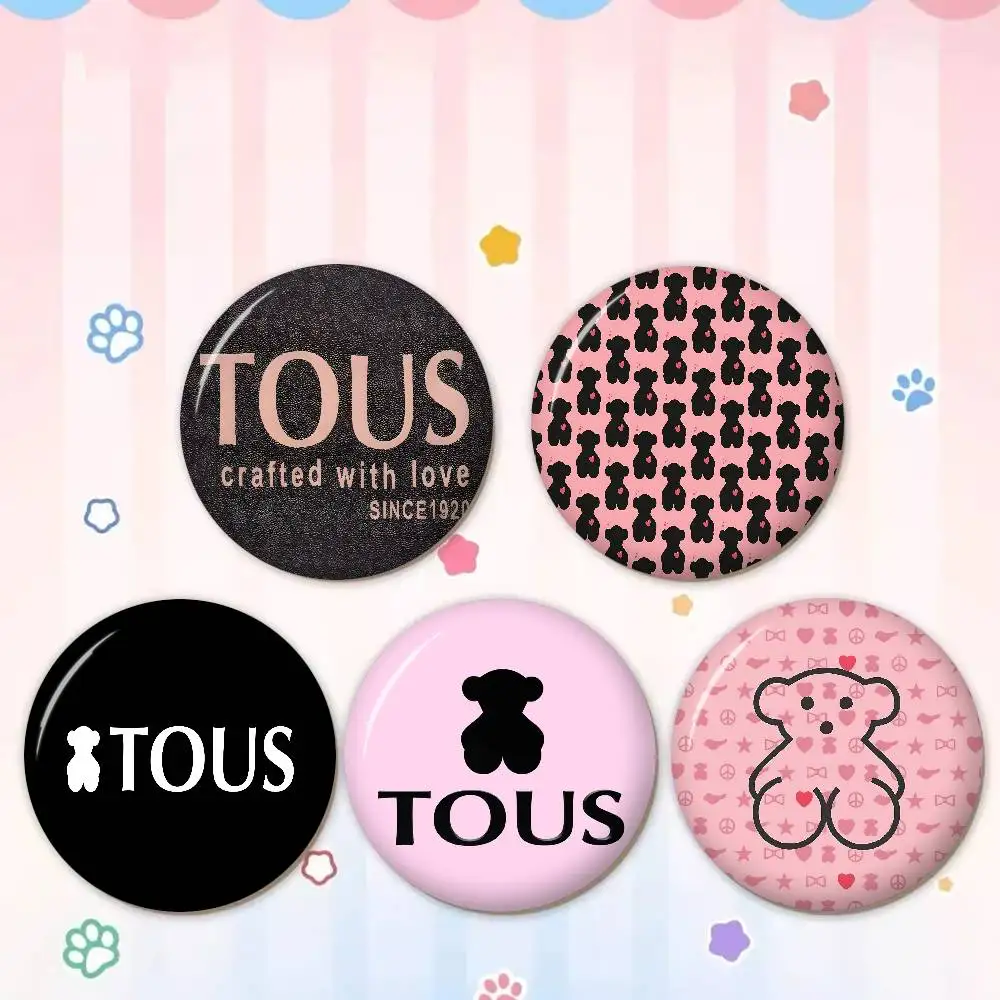 Pin de botón suave de hojalata con logo T-Tous, broche, insignia metálica, accesorios de joyería personalizados para sombrero, bolso y solapa