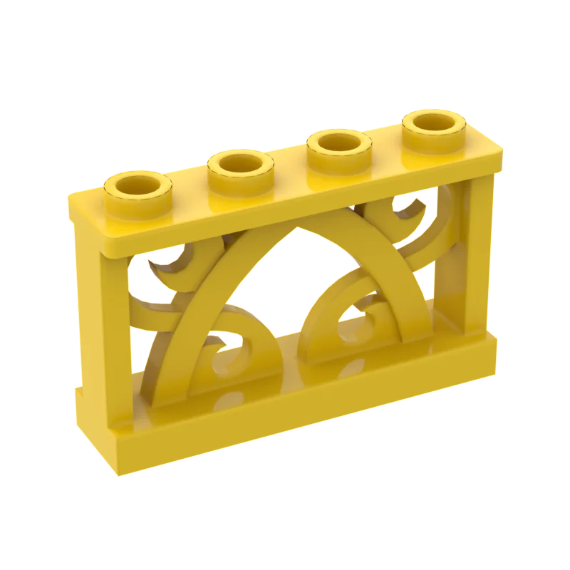 10Pcs MOC Parts 19121 Fence Ornamented 1 x 4 x 2 Compatible Bricks DIY Assmble Building Block Particle Kid Puzzle Brain Toy Gift