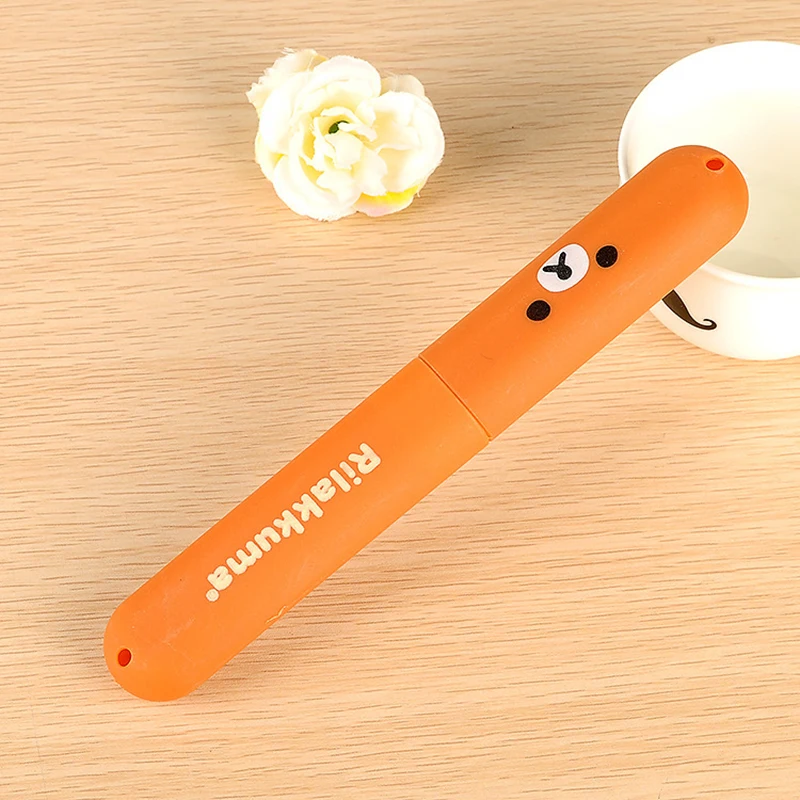 Travel Portable Toothbrush Case Toothbrush Storage Box Cute Cartoon Rilakkuma Toothbrush Case Toothbrush Case