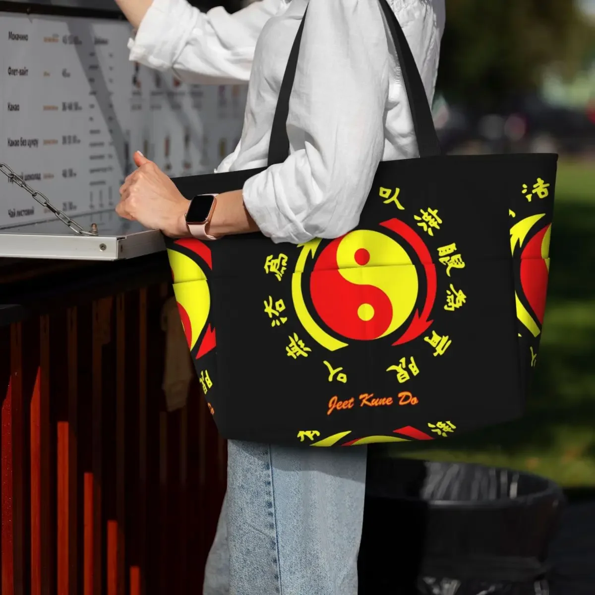 Jeet Kune Do Martial Art Academy 1967 Wing Chun Legend 3 Beach Tote Bag Sport Gym Yoga Duffle Large Tote Bag Women Travel Bag