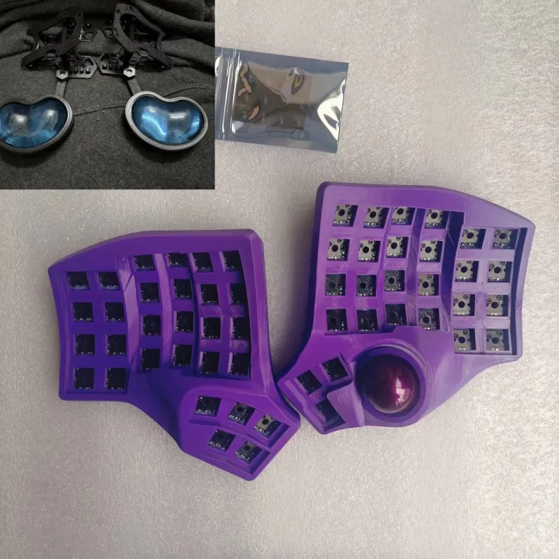 

Hot Sales NEW Charybdis MK2 Split Keyboard Kit Customized Wired/Wireless Bluetooth Dual-mod Hot-swap Rp2040/ PWM3360 VIA ZMK Kit