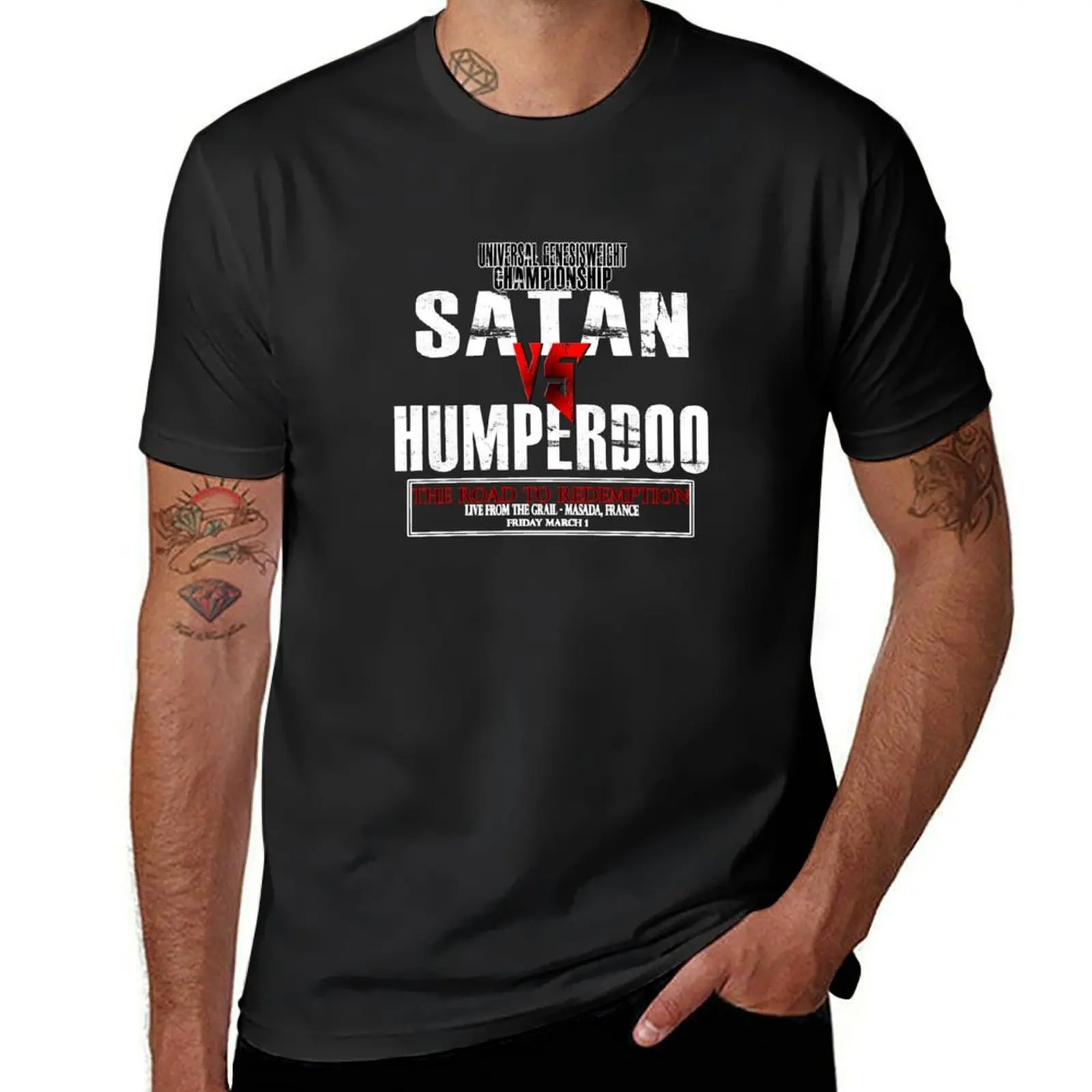 

Satan Vs Humperdoo T-Shirt quick drying plus size tops sports fans mens graphic t-shirts big and tall