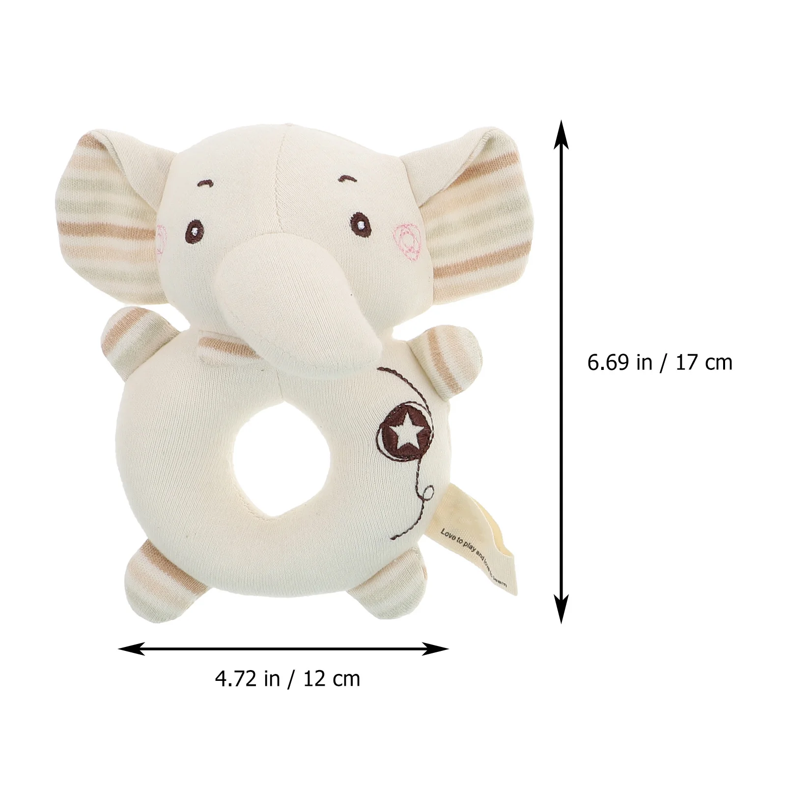 ของเล่นเขย่ามือเด็กทารกทำจากผ้าฝ้าย 2 ชิ้น ของเล่นดนตรีผ้าฝ้ายสำหรับเด็กทารก ช่วยปลอบประโลมเด็กแรกเกิดและเด็กเล็ก