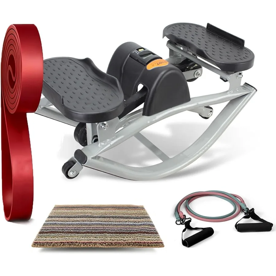 

Rock Stepper 2026 New Compact Rock Stepper Side to Side Portable Low-Impact Lateral Steppers for Unisex Track Time Calories Rep