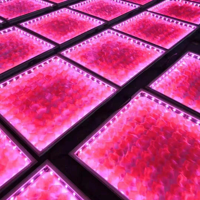 

2019 new custom new infinity flower wedding decoration rental magnetic led dance floor for sale