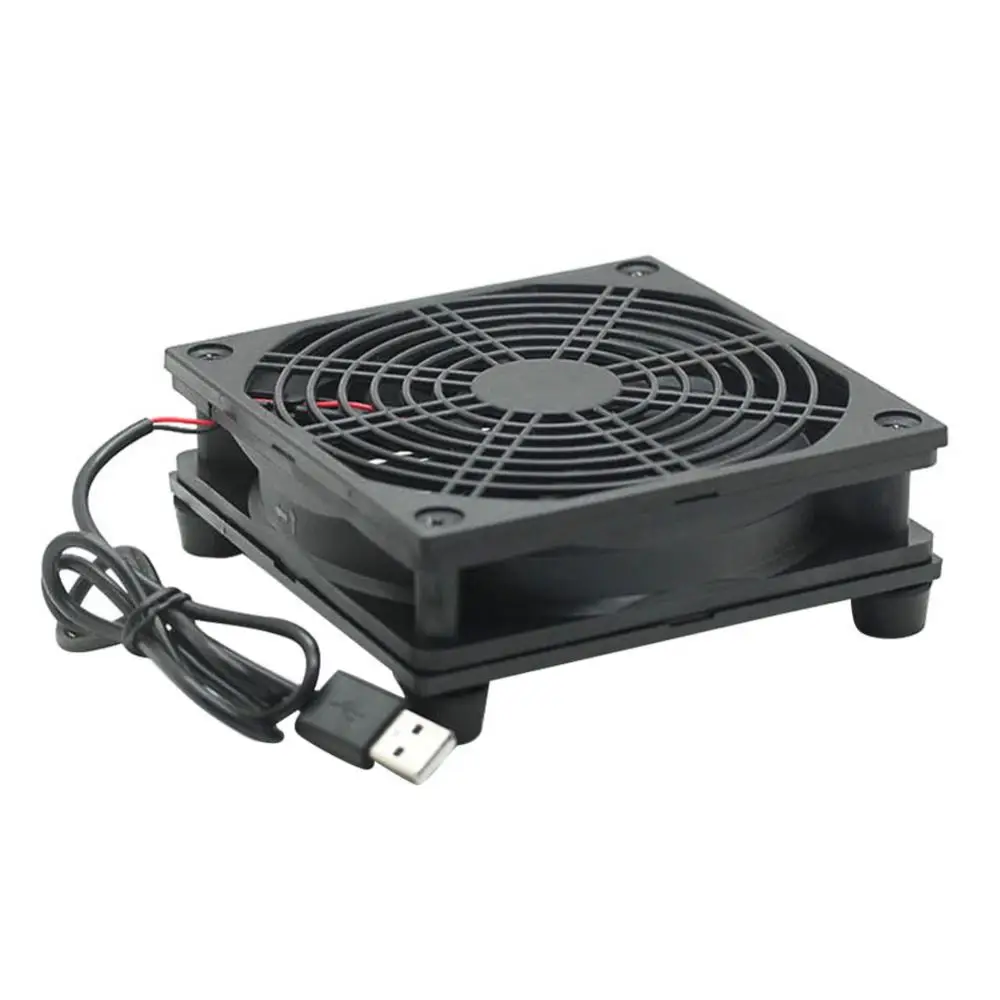 12cm 5V USB Power Supply TV Set-Top Box Router Radiator Cooler Air Cooling Fan