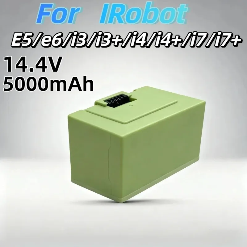 14.4V 2.6Ah/5Ah Li-ion Rechargeable Battery–High-Performance Accessory for IRobot Roomba E5/e6/i3/i3+/i4/i4+/i7/i7+ Robot Vacuum