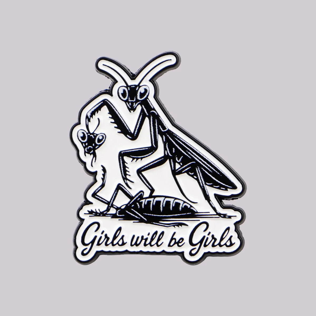 Broche de Esmalte Fofo de Mantis para Meninas, Alfinete de Lapela, Crachá para Mochila, Acessórios de Roupa, Joia de Moda, Presente para Amigas