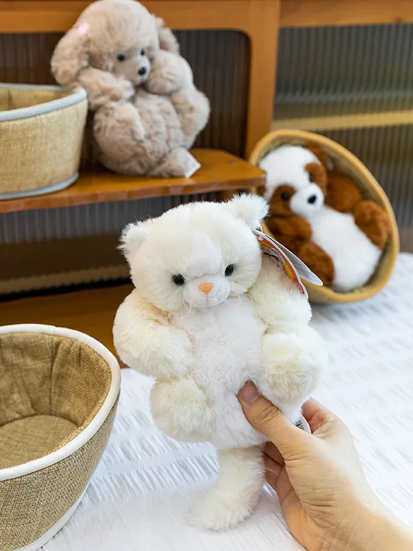 

Creative Basket Weaving Plu Toy Reatic Doll Cute Birthday Gift Animal Lovers Decorations Soft ort Plu Material