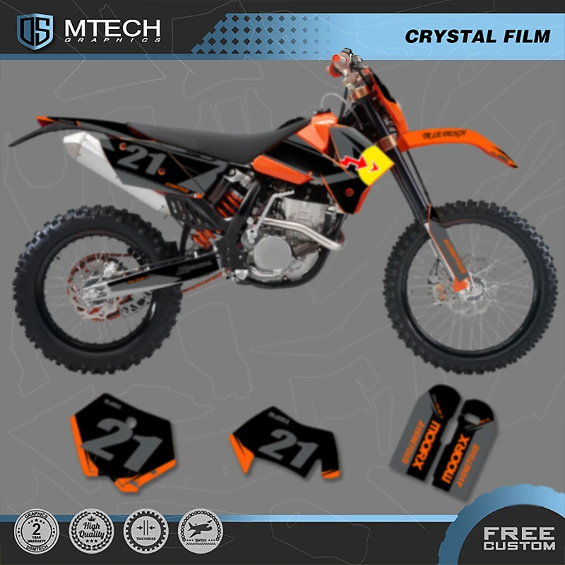 

DSMTECH мотоциклетные графические наклейки MX, наборы наклеек для KTM SX SXF 2005 2006 2007 EXC XCW 2005 2006 2007, мотокросс 002