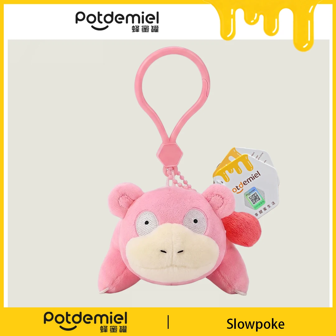 Potdemiel Pokemon Slowpoke Plush Toy Keychain Stuffed Doll Bag Pendant Backpack Ornament Keyring Purse Handbag Gift Kids Adults