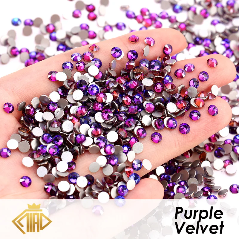 QIAO SS6-SS30 Volcano Strass Glitzer Nagelkristalle Glas Nicht-Hotfix Silber Flachboden Glaskristalle Dekorationen DIY – Detail 6