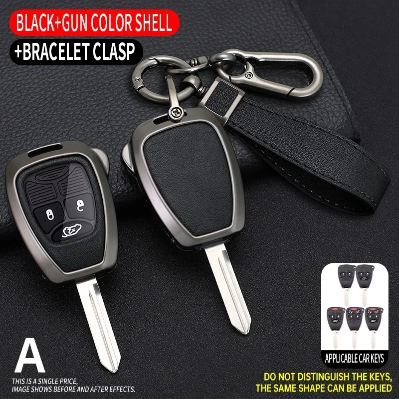 For Jeep Compass Patriot Liberty Grand Cherokee Chrysler 300 PT Dodge JCUV Caliber Nitro Renegade Wrangler Car Key Case Cover