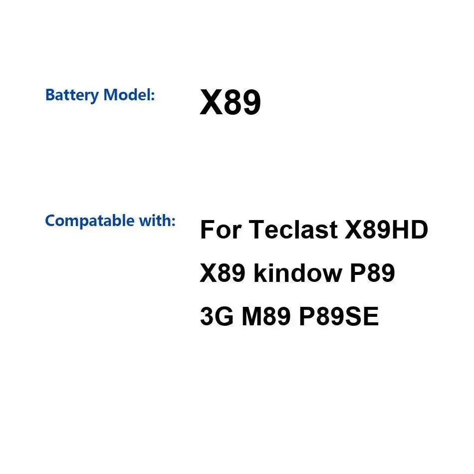Премиум-сменный аккумулятор для ноутбука емкостью 6000 мАч для Teclast X89HD X89 Kindow P89 3G M89 P89SE надежный источник питания