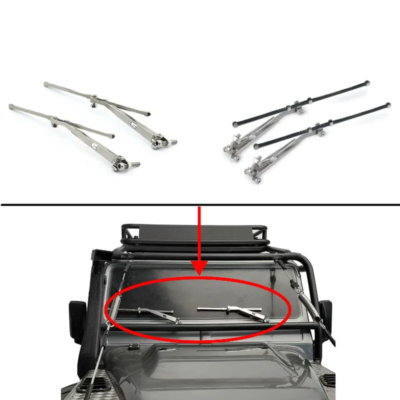 Metal Movable Windshield Wiper 1/10 Scale Rc Car Parts For Traxx as Trx4 Trx6 90046 Scx10III Crawler Model