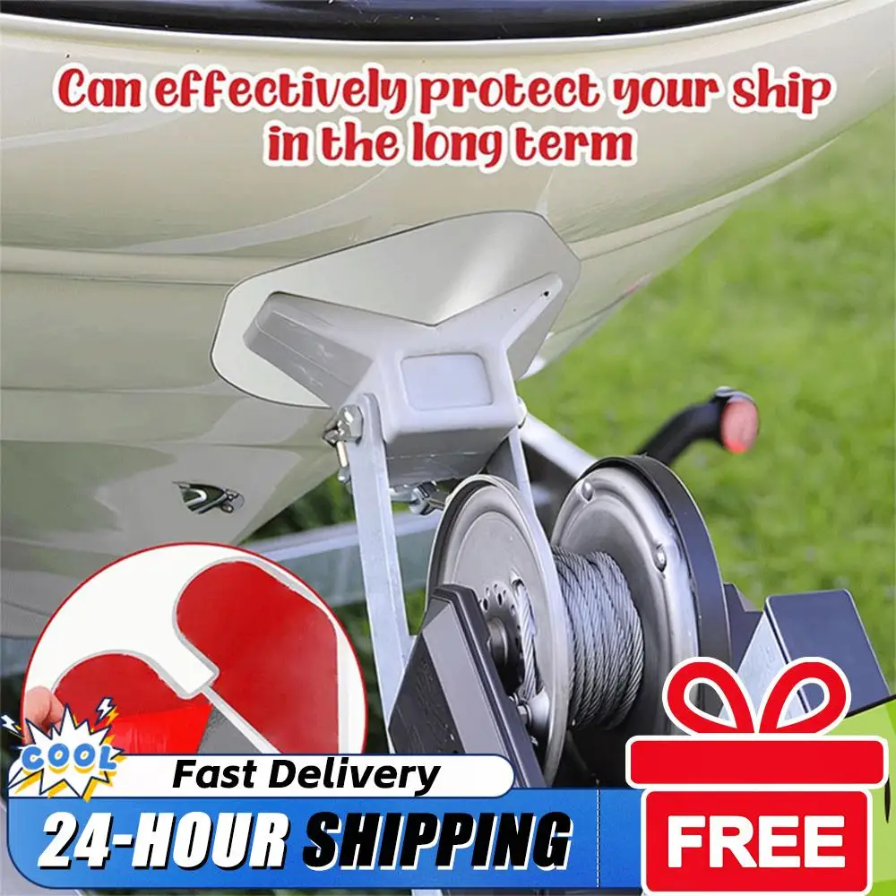 

2 шт. защитных накладок на нос лодки из нержавеющей стали с клейкой основой, защита от ржавчины, для предотвращения износа и царапин