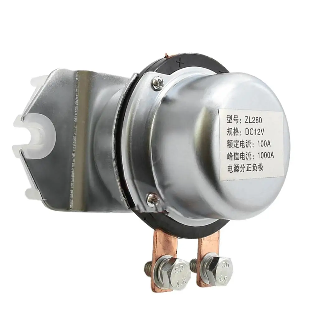 100A Battery Isolator Continuous Relay Pure Copper Contact Automotive Relay for Golf Cart Auxiliary Power