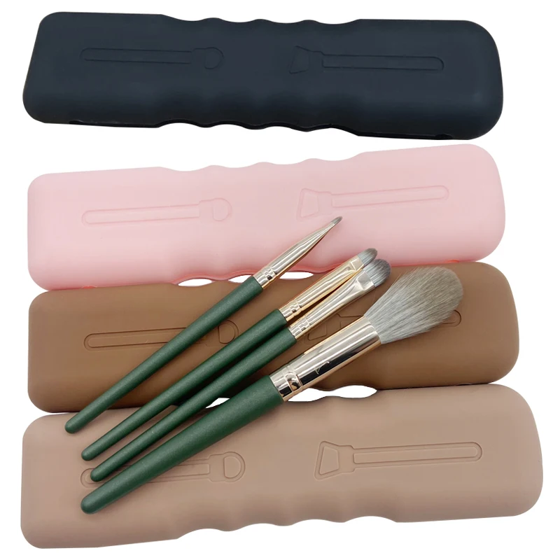 Nieuwe Silicagel Make-Up Borstel Reiskoffer Draagbare Make-Up Case Tas Organizer Waterdichte Make-Up Borstel Reishouder Voor Alle Borstels