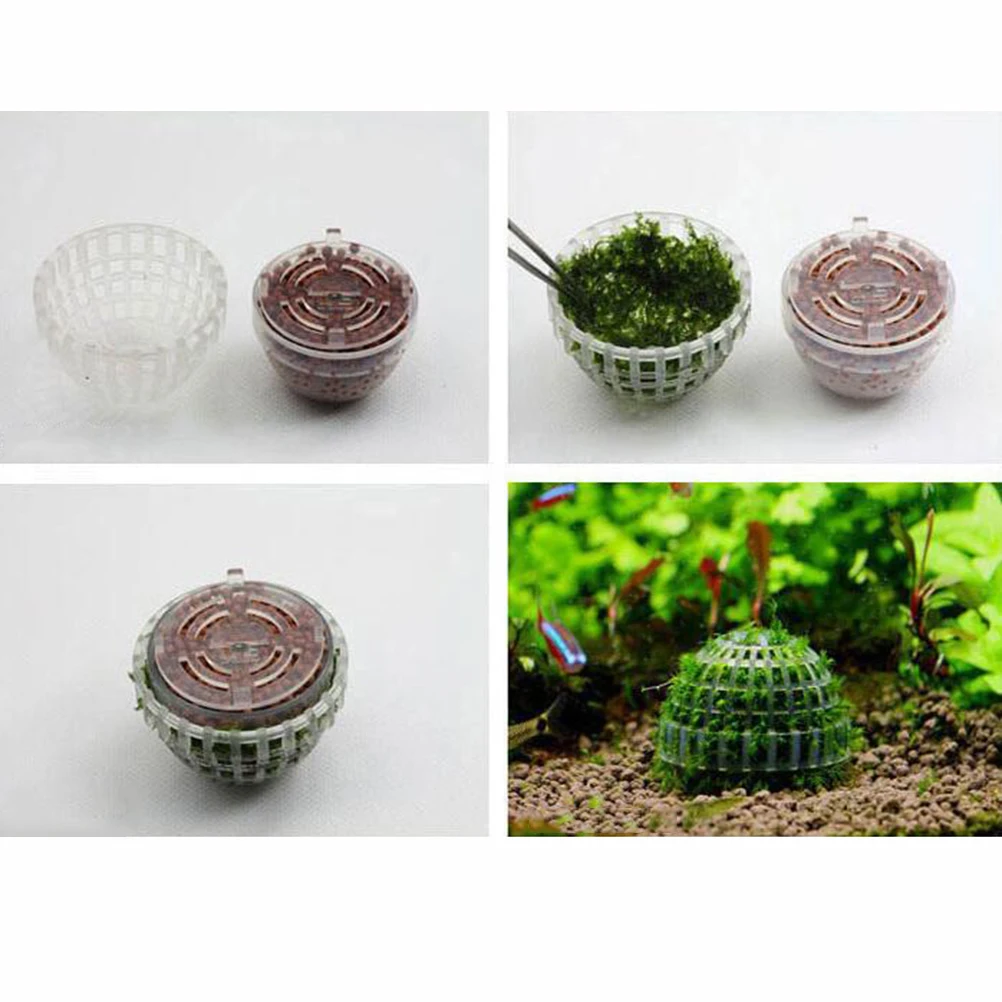 

Aquarium naments Fish Tank Decorations balls Shrimp House Transparent Plastic DIY Thread Structure Easy Installation