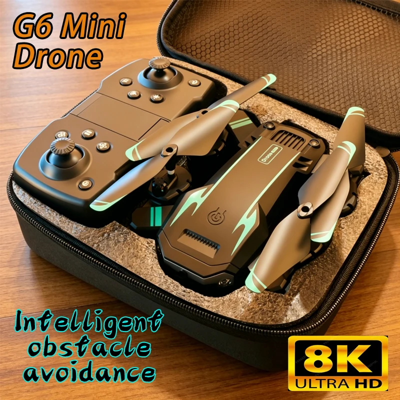 

Foldable 2026 G6 Pro WIFI 5G FPV RC Drone 8K HD Professional Camera Aerial Quadcopter Helicopter NEW Obstacle Avoidance Toys