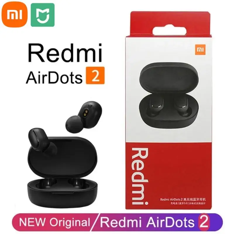 Новая беспроводная Bluetooth-гарнитура Mijia Xiaomi Redmi Airdots 2 с микрофоном, наушники-вкладыши 5,0, Bluetooth-наушники, беспроводные наушники
