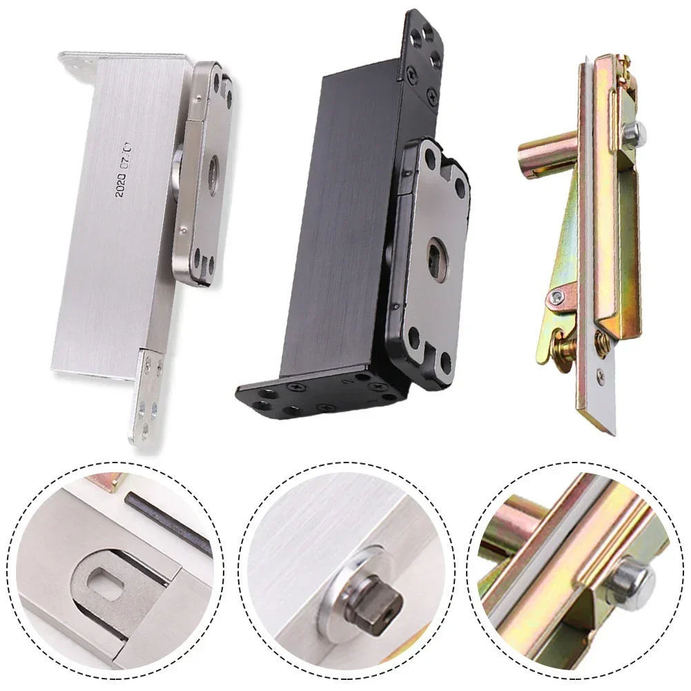 Conceal Heavy Door Pivot Hinges 90 Degree Positioning Hydraulic Automatic Hinge Invisible Rotating Rotating Shaft  Spring Hinges