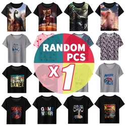Summer Children Short-sleeved Handsome Boy T-shirt Comfortable Cute Girl Big Boy Half-sleeved Shirt