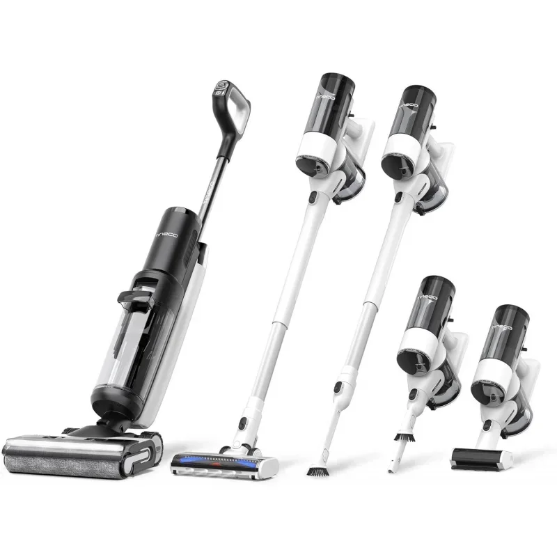 QWTTinecoes Floor ONE S7 Combo Smart Wet Dry Vacuum Cleaner Mop، 5 في 1 متعددة الوظائف حتى 65 دقيقة وقت التشغيل التنظيف الذاتي