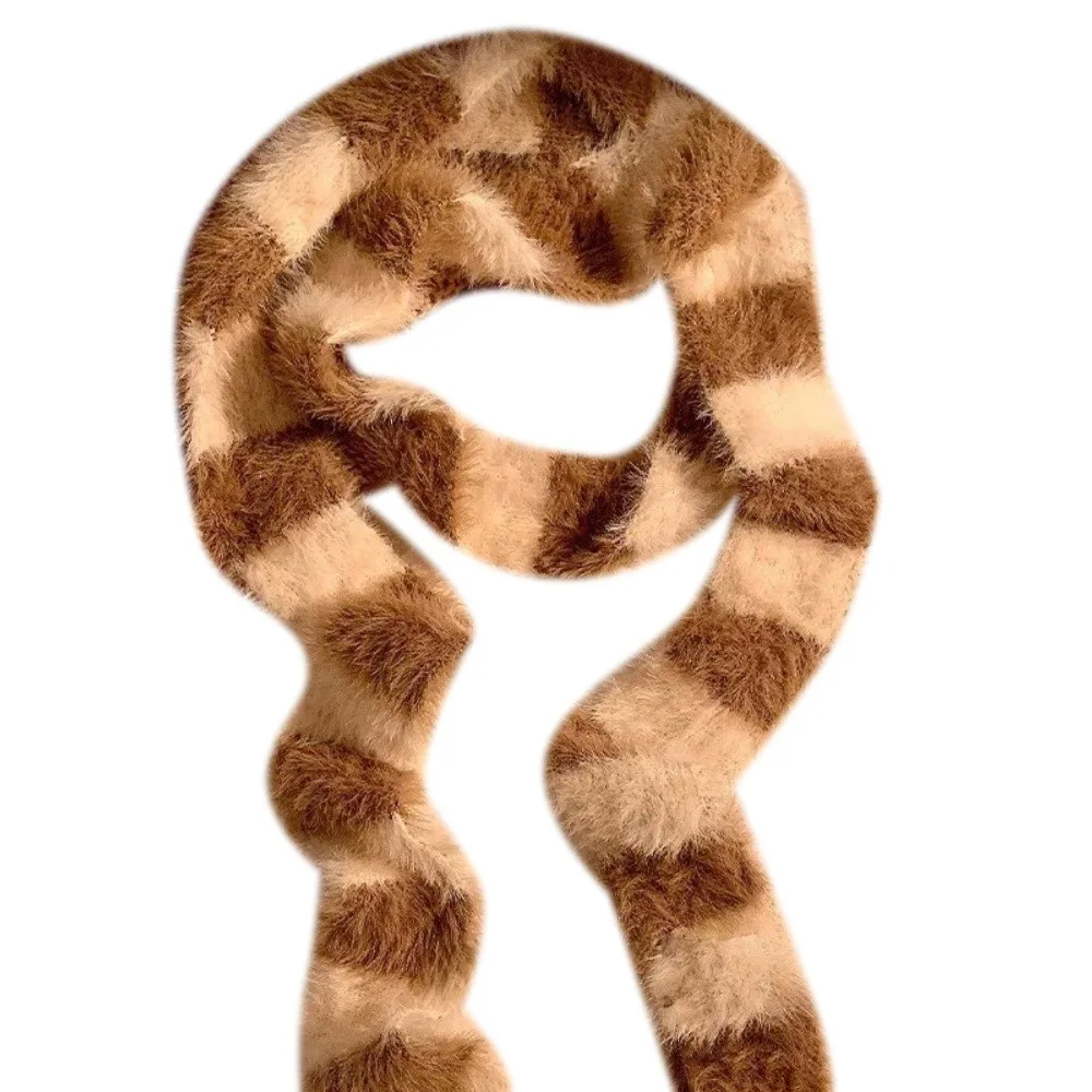 

Модный красочный полосатый шарф, тонкий узкий пояс, узкий шарф, длинный теплый Радужный шарф, реквизит для фотосессии