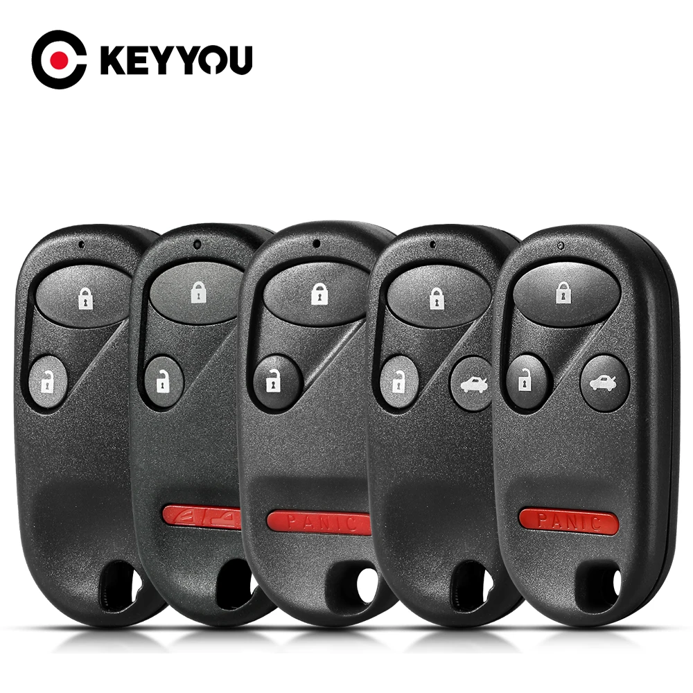 

KEYYOU 2 2+1 3 3+1 Buttons Car Key Shell Case Fob For Honda Accord Civic CRV Jazz S2000 Fit Odyssey